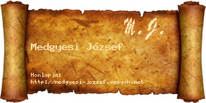Medgyesi József névjegykártya