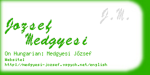 jozsef medgyesi business card