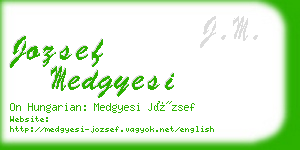 jozsef medgyesi business card